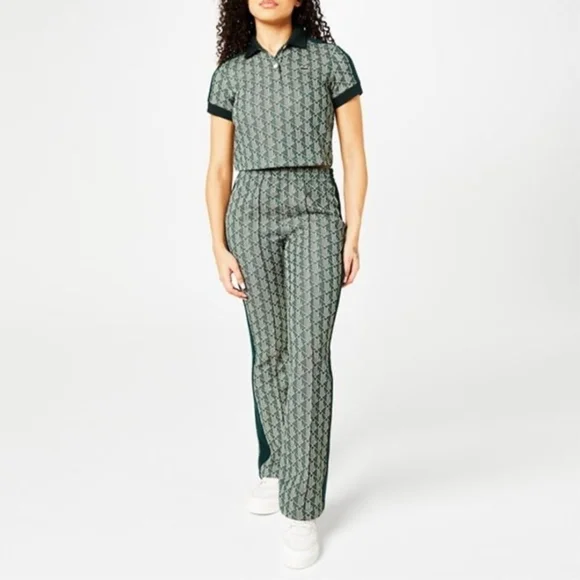 Lacoste Green Patterned Polo and Pants Set - Picture 6 of 8